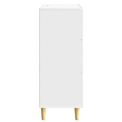Skuffeskab Hvid højglans 33 x 34,5 x 90 cm Konstrueret træ