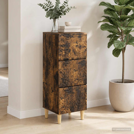 Skuffeskab Røget eg 33 x 34,5 x 90 cm Konstrueret træ