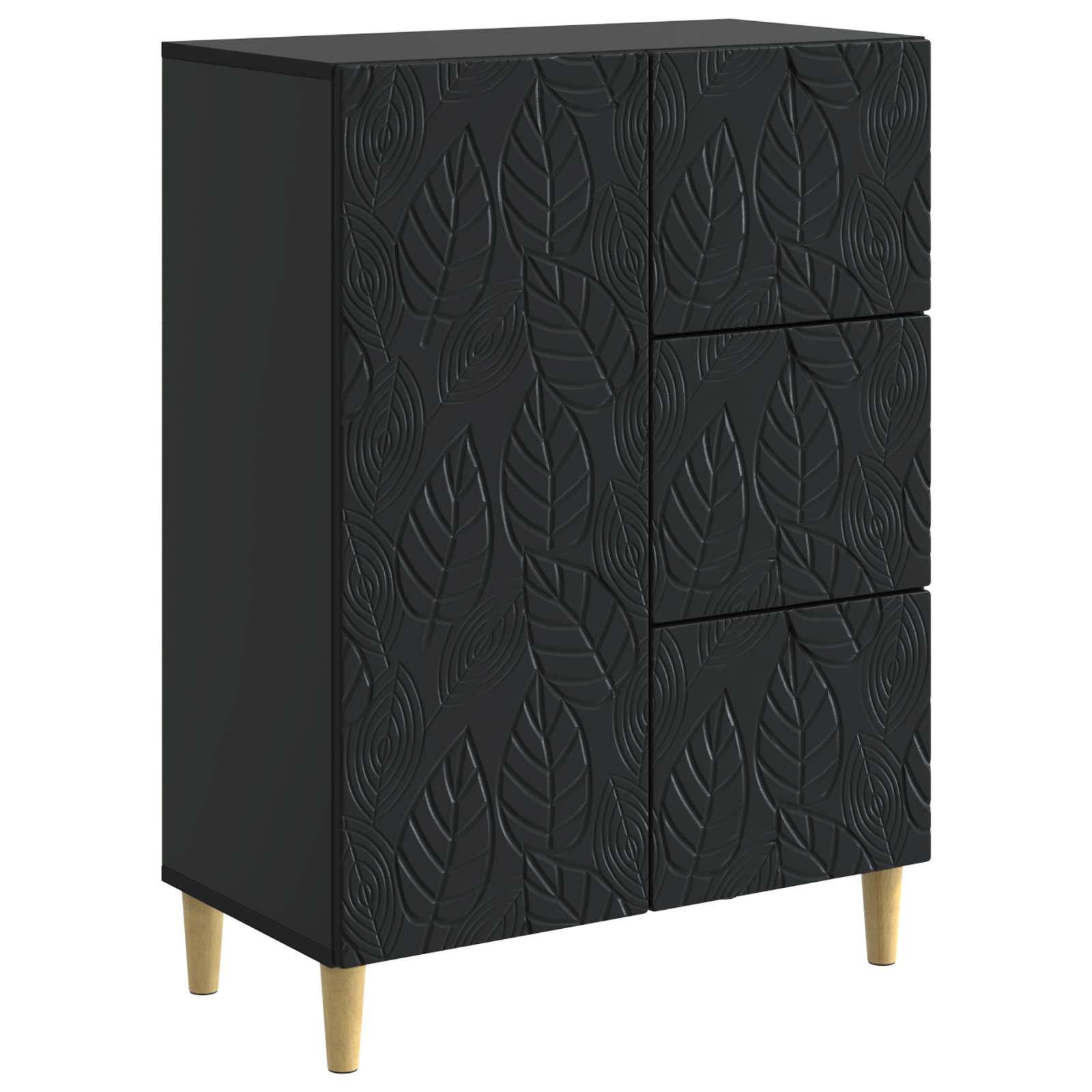 Sideboard Sort 66 x 34,5 x 90 cm Konstrueret træ