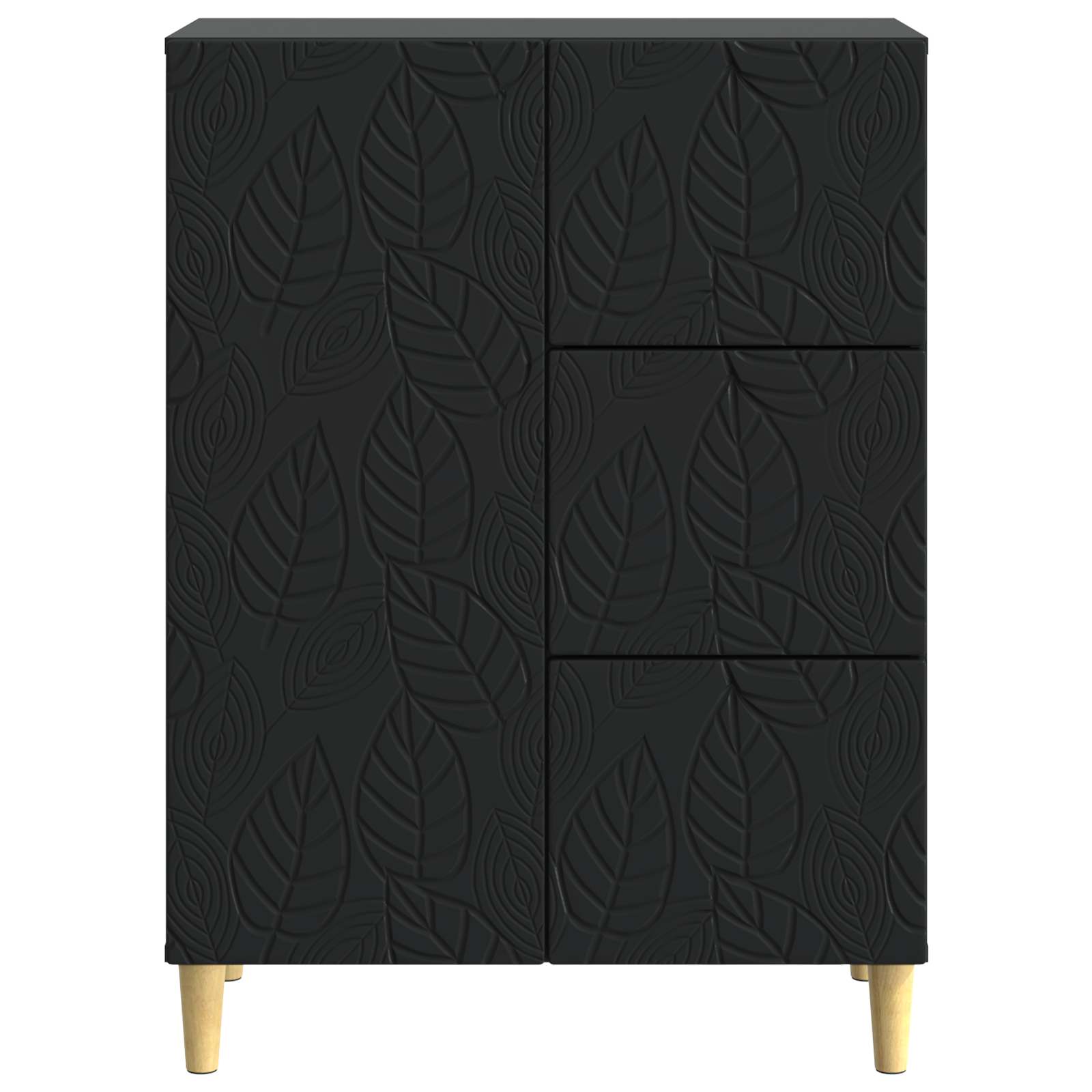 Sideboard Sort 66 x 34,5 x 90 cm Konstrueret træ