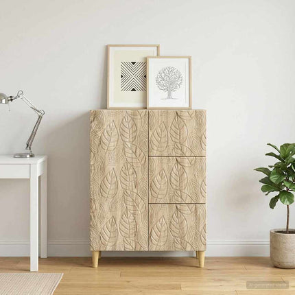 Sideboard Sonoma-eg 66 x 34,5 x 90 cm Konstrueret træ