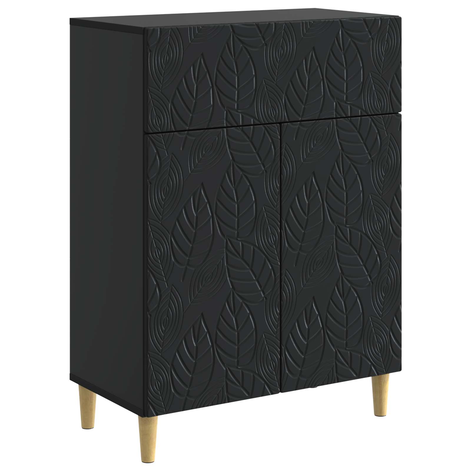 Sideboard Sort 66 x 34,5 x 90 cm Konstrueret træ