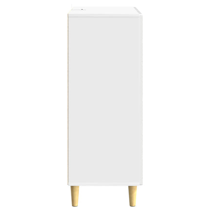 Sideboard Hvid højglans 66 x 34,5 x 90 cm Konstrueret træ