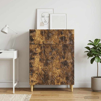 Sideboard Røget eg 66 x 34,5 x 90 cm Konstrueret træ