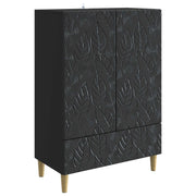 Sideboard Sort 66 x 34,5 x 95 cm Konstrueret træ