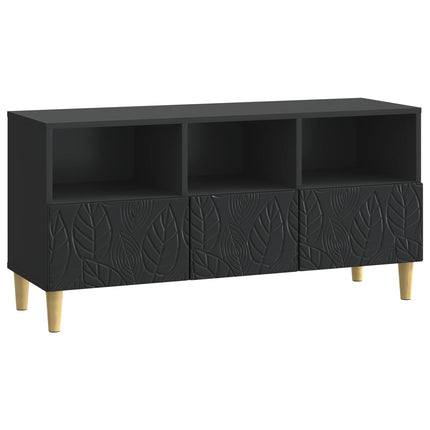 TV-skab 102 x 34,5 x 50 cm Sort Konstrueret træ