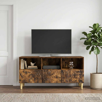 TV-skab 102 x 34,5 x 50 cm Røget eg Konstrueret træ