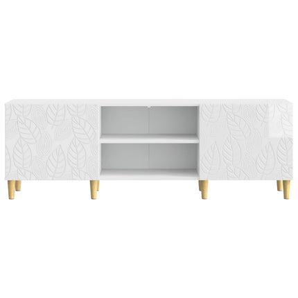 TV-skab 150 x 31 x 50 cm Hvid højglans Konstrueret træ