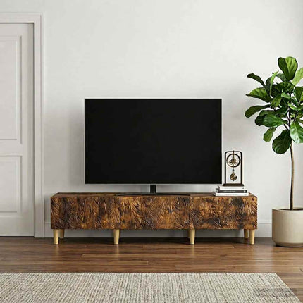 TV-skab 147 x 34,5 x 30 cm Røget eg Konstrueret træ
