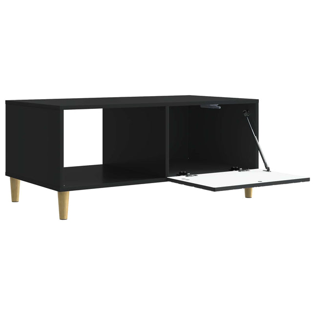 Sofabord Sort 90 x 50 x 40 cm Konstrueret træ