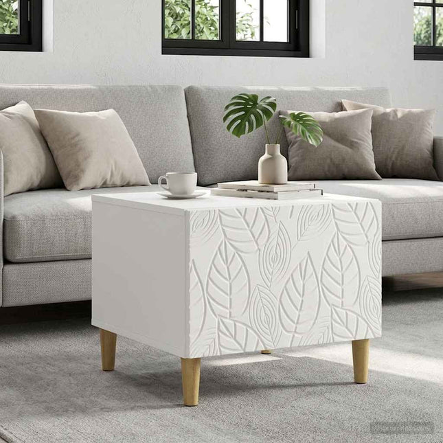 Sofabord Hvid 50 x 49 x 40 cm Konstrueret træ