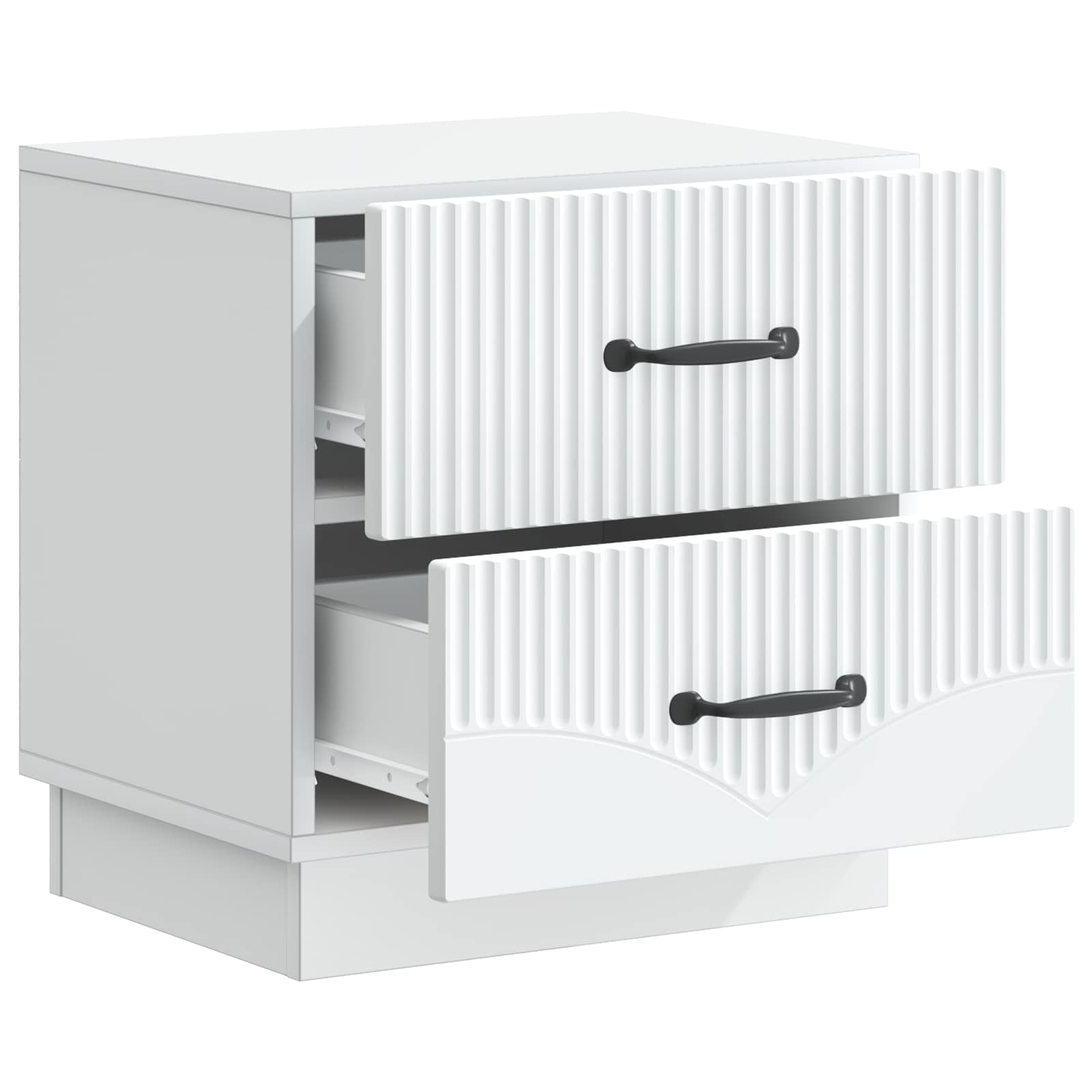 Natskab 2 pcs Hvid 43 x 34,5 x 44,5 cm Konstrueret træ