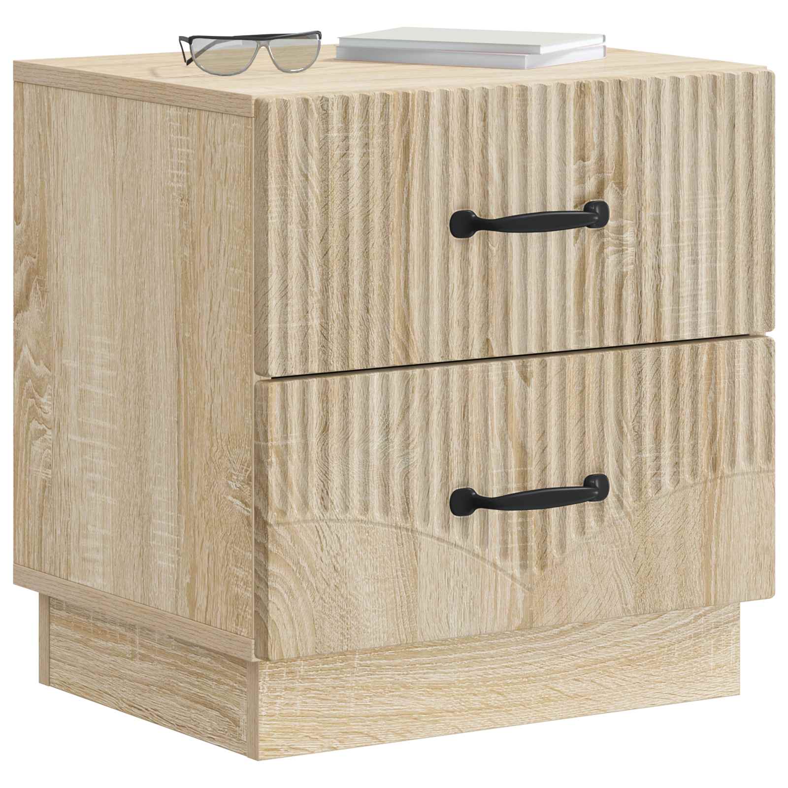 Natskab 2 pcs Sonoma-eg 43 x 34,5 x 44,5 cm Konstrueret træ