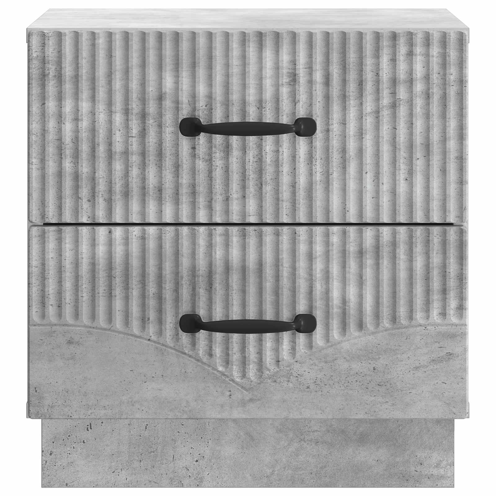 Natskab 2 pcs Betongrå 43 x 34,5 x 44,5 cm Konstrueret træ