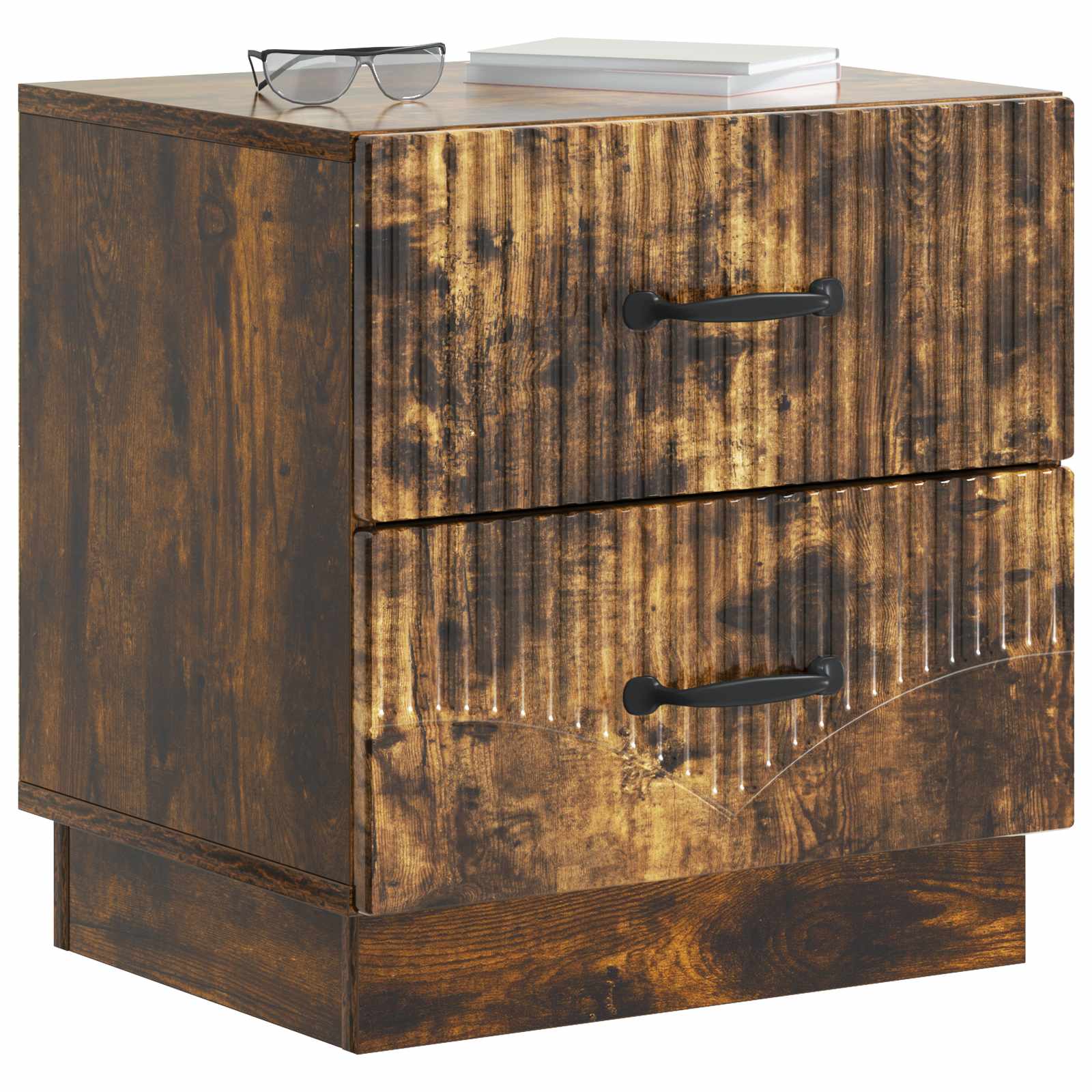 Natskab med skuffe Røget eg 43 x 34,5 x 44,5 cm Konstrueret træ