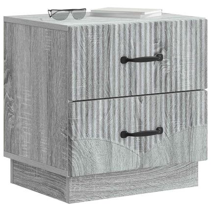 Natskab 2 stk. Grå sonoma-eg 43 x 34,5 x 44,5 cm