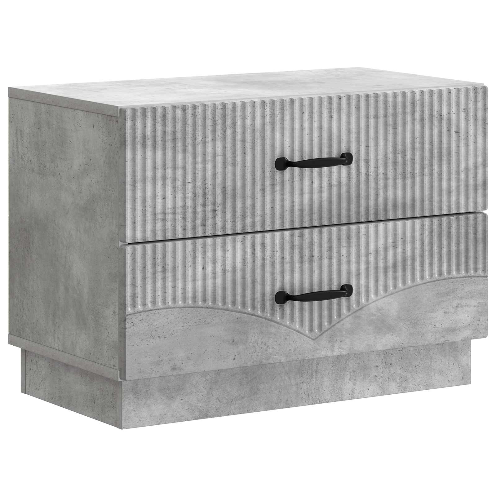 Natskab med skuffe Betongrå 62 x 34,5 x 44,5 cm Konstrueret træ