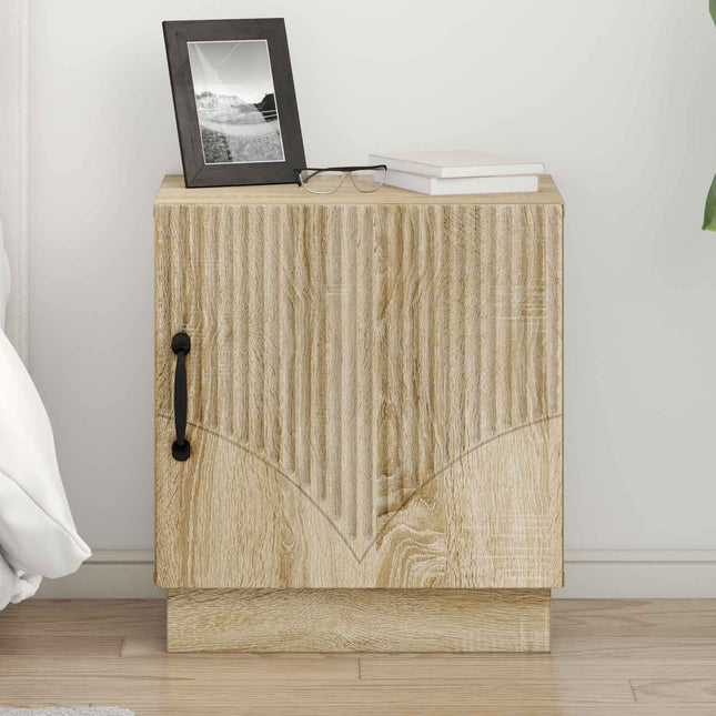 Sengebord 2 stk. Sonoma-eg 43 x 34,5 x 47 cm Konstrueret træ