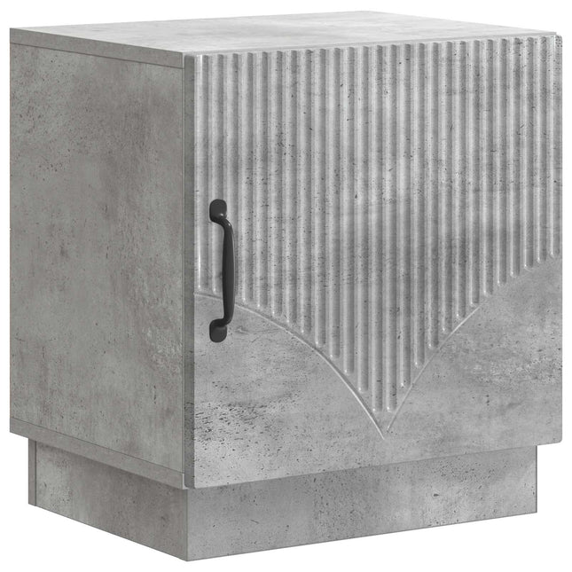 Sengebord Beton Grå 43 x 34,5 x 47 cm Konstrueret træ