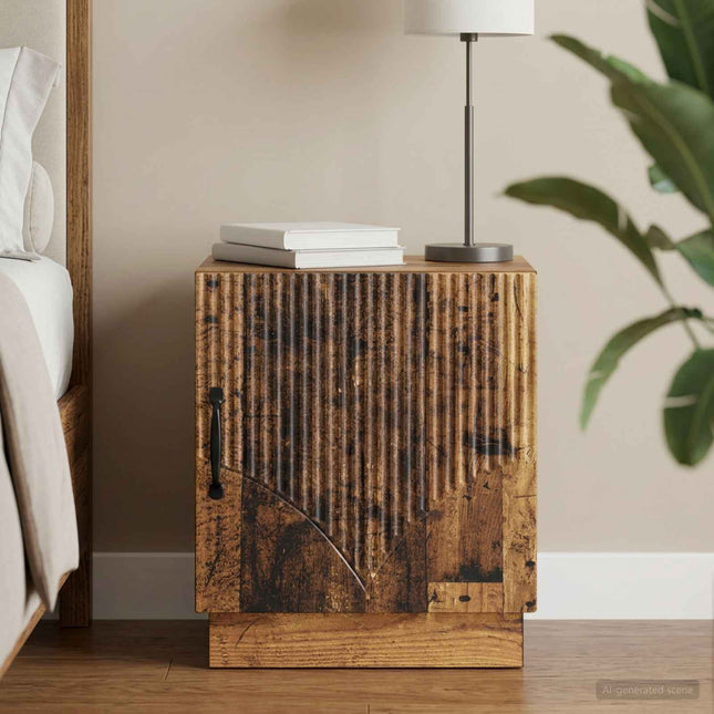 Sengebord Gammelt træ 43 x 34,5 x 47 cm Konstrueret træ