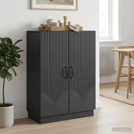 Sideboard Sort 66 x 34,5 x 87 cm Konstrueret træ