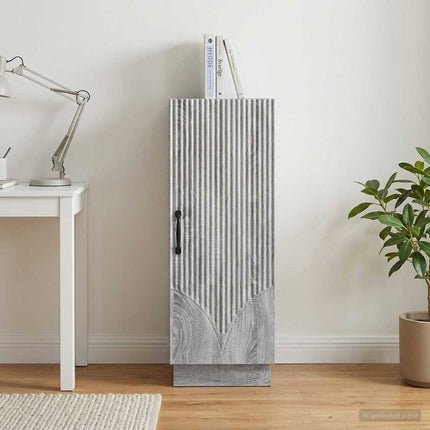 Sideboard Grå sonoma-eg 33 x 34,5 x 87 cm Konstrueret træ