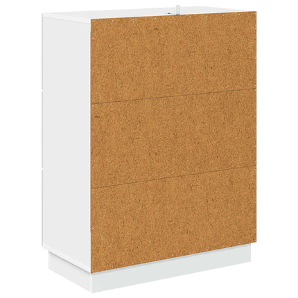 Skuffeskab Hvid 66 x 34,5 x 87 cm Konstrueret træ