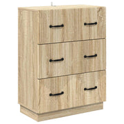 Skuffeskab Sonoma-eg 66 x 34,5 x 87 cm Konstrueret træ