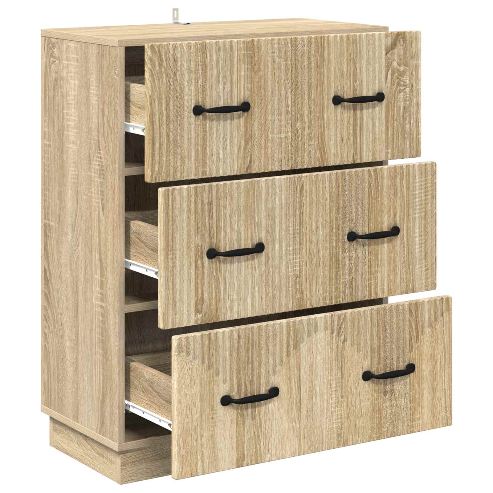 Skuffeskab Sonoma-eg 66 x 34,5 x 87 cm Konstrueret træ