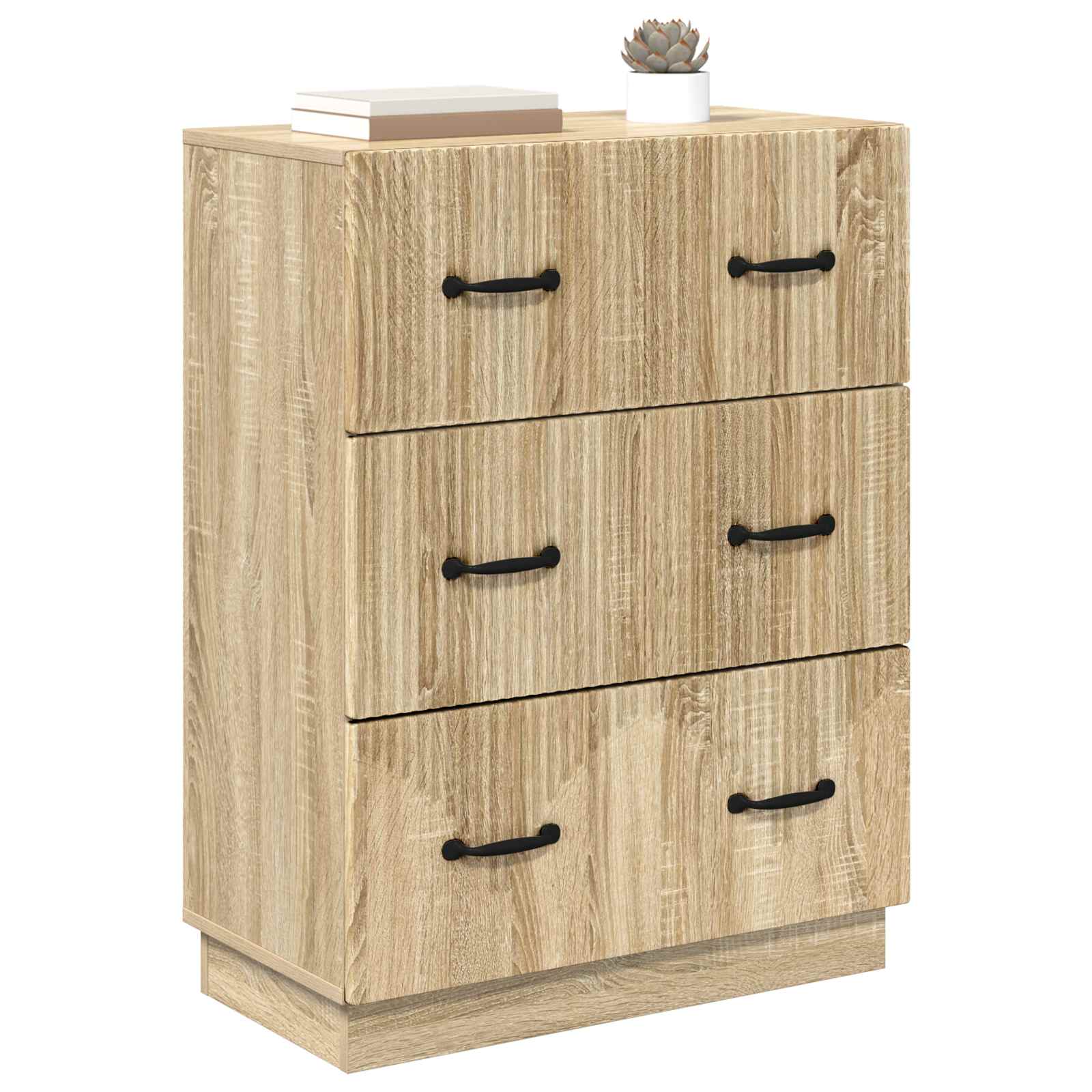 Skuffeskab Sonoma-eg 66 x 34,5 x 87 cm Konstrueret træ