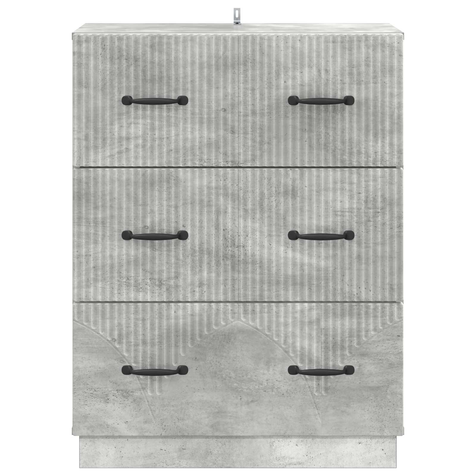 Skuffeskab Betongrå 66 x 34,5 x 87 cm Konstrueret træ