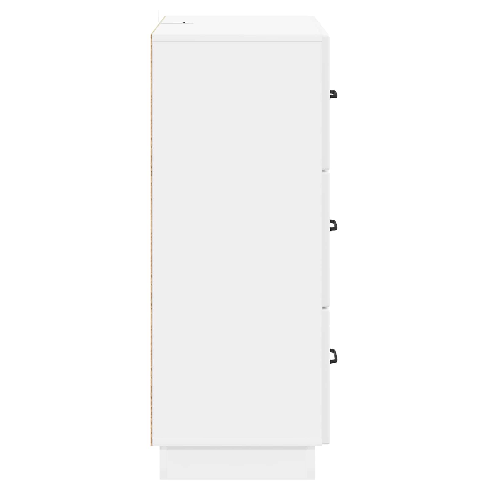 Skuffeskab Hvid højglans 66 x 34,5 x 87 cm Konstrueret træ