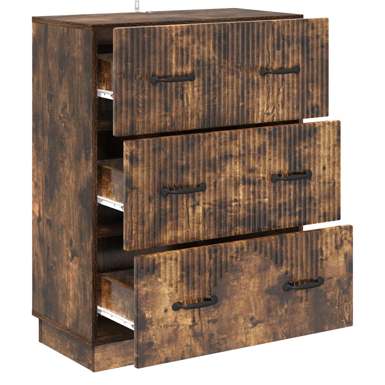 Skuffeskab Røget eg 66 x 34,5 x 87 cm Konstrueret træ