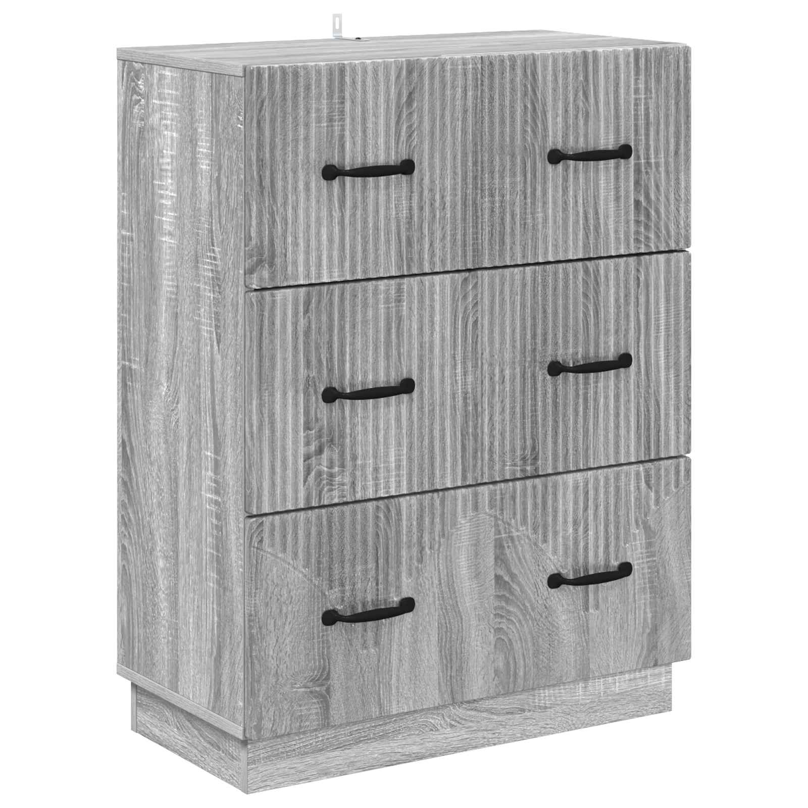 Skuffeskab Grå sonoma-eg 66 x 34,5 x 87 cm Konstrueret træ