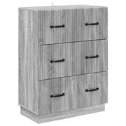 Skuffeskab Grå sonoma-eg 66 x 34,5 x 87 cm Konstrueret træ