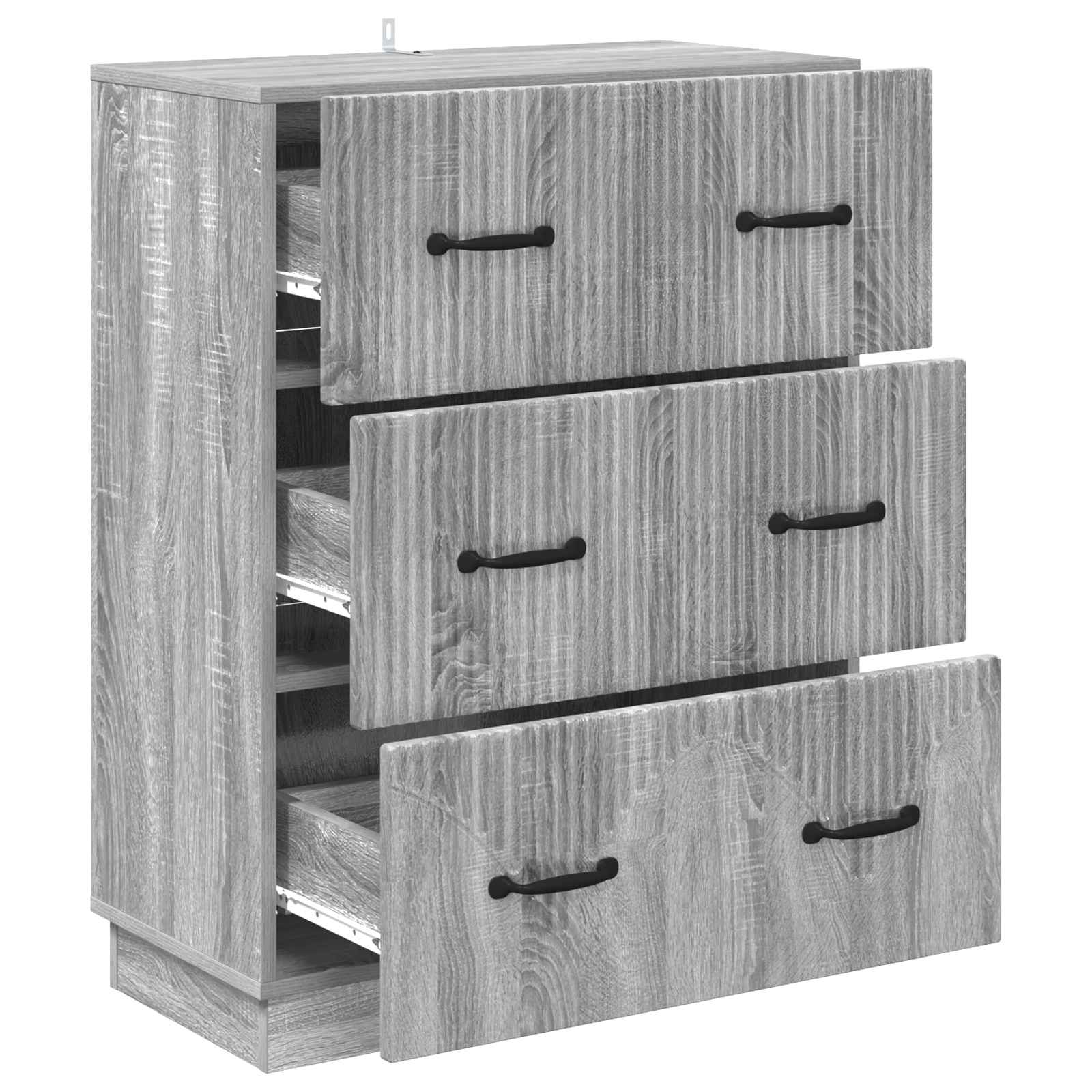 Skuffeskab Grå sonoma-eg 66 x 34,5 x 87 cm Konstrueret træ