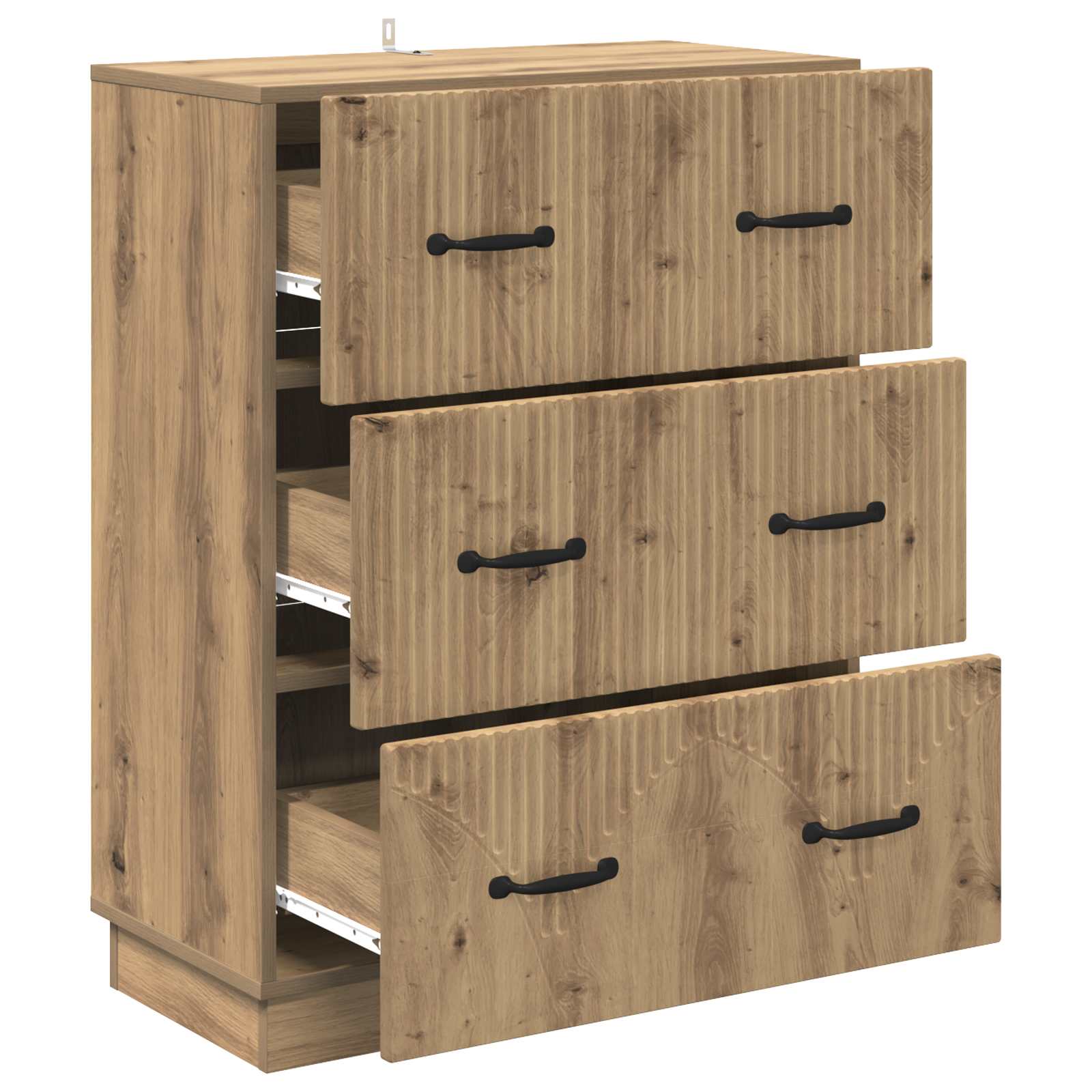 Skuffeskab Artisan-eg 66 x 34,5 x 87 cm Konstrueret træ
