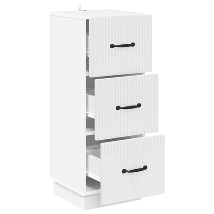 Skuffeskab Hvid 33 x 34,5 x 87 cm Konstrueret træ