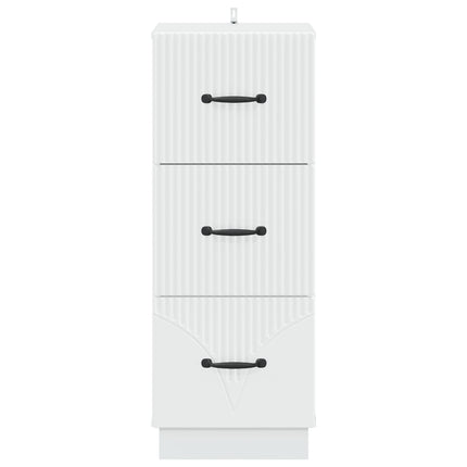 Skuffeskab Hvid 33 x 34,5 x 87 cm Konstrueret træ
