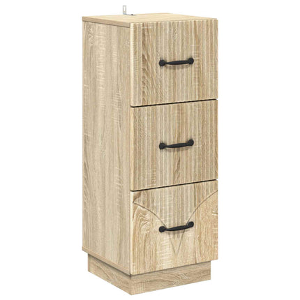 Skuffeskab 33 x 34,5 x 87 cm Konstrueret træ Sonoma-eg