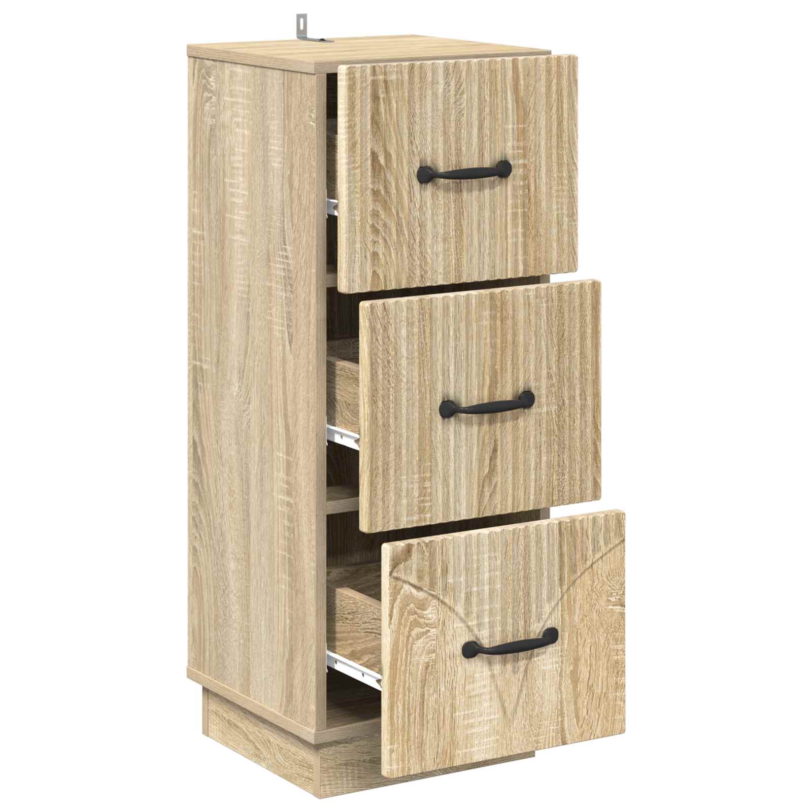 Skuffeskab Sonoma-eg 33 x 34,5 x 87 cm Konstrueret træ