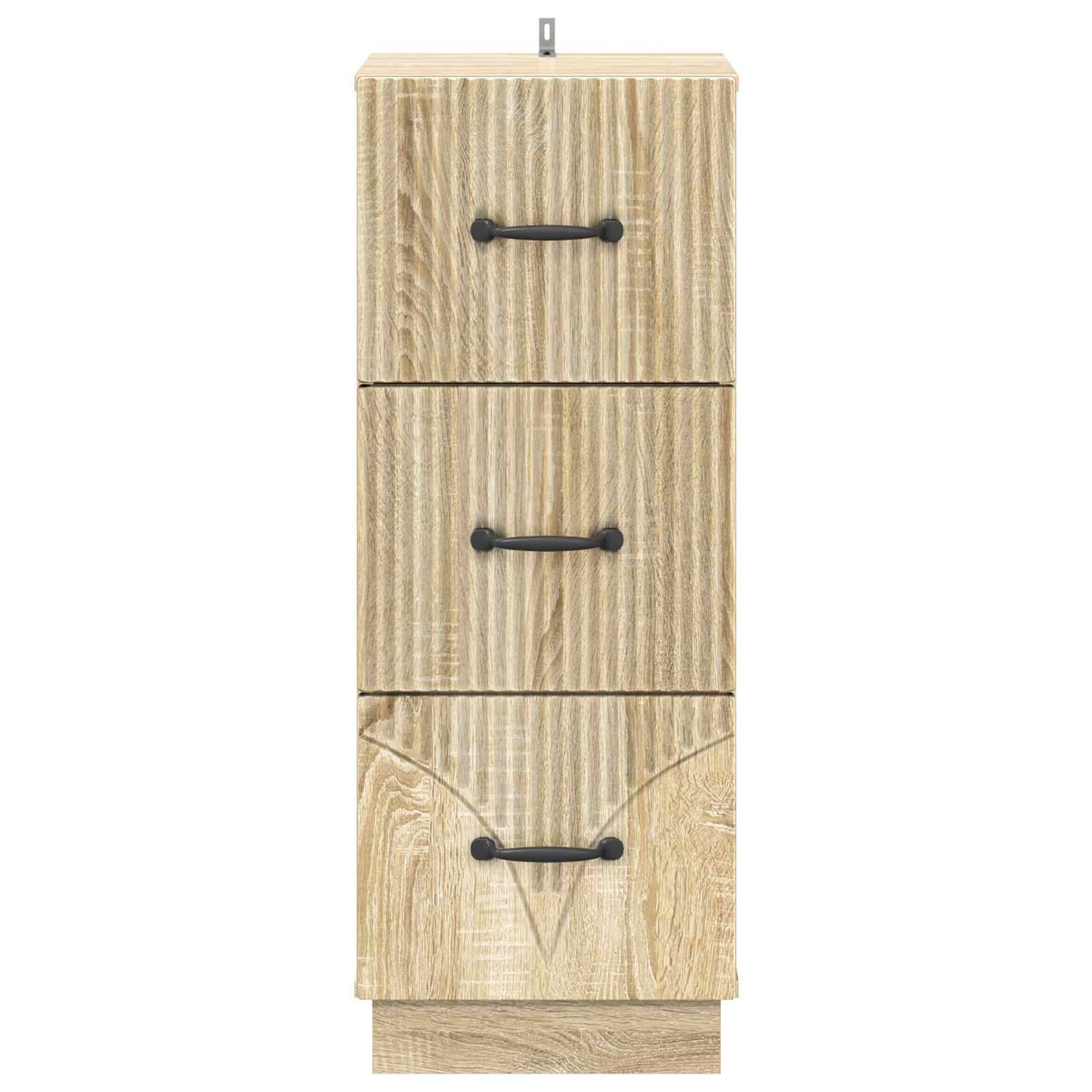 Skuffeskab Sonoma-eg 33 x 34,5 x 87 cm Konstrueret træ