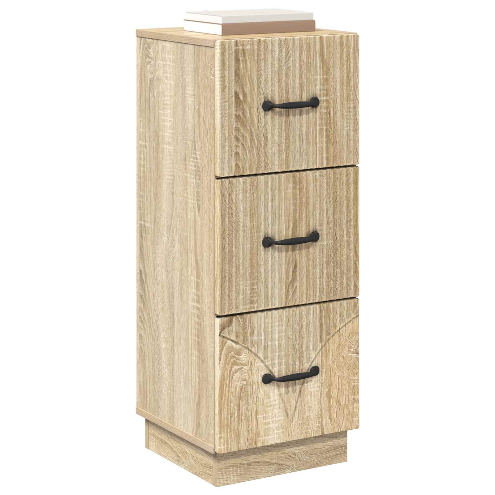 Skuffeskab Sonoma-eg 33 x 34,5 x 87 cm Konstrueret træ