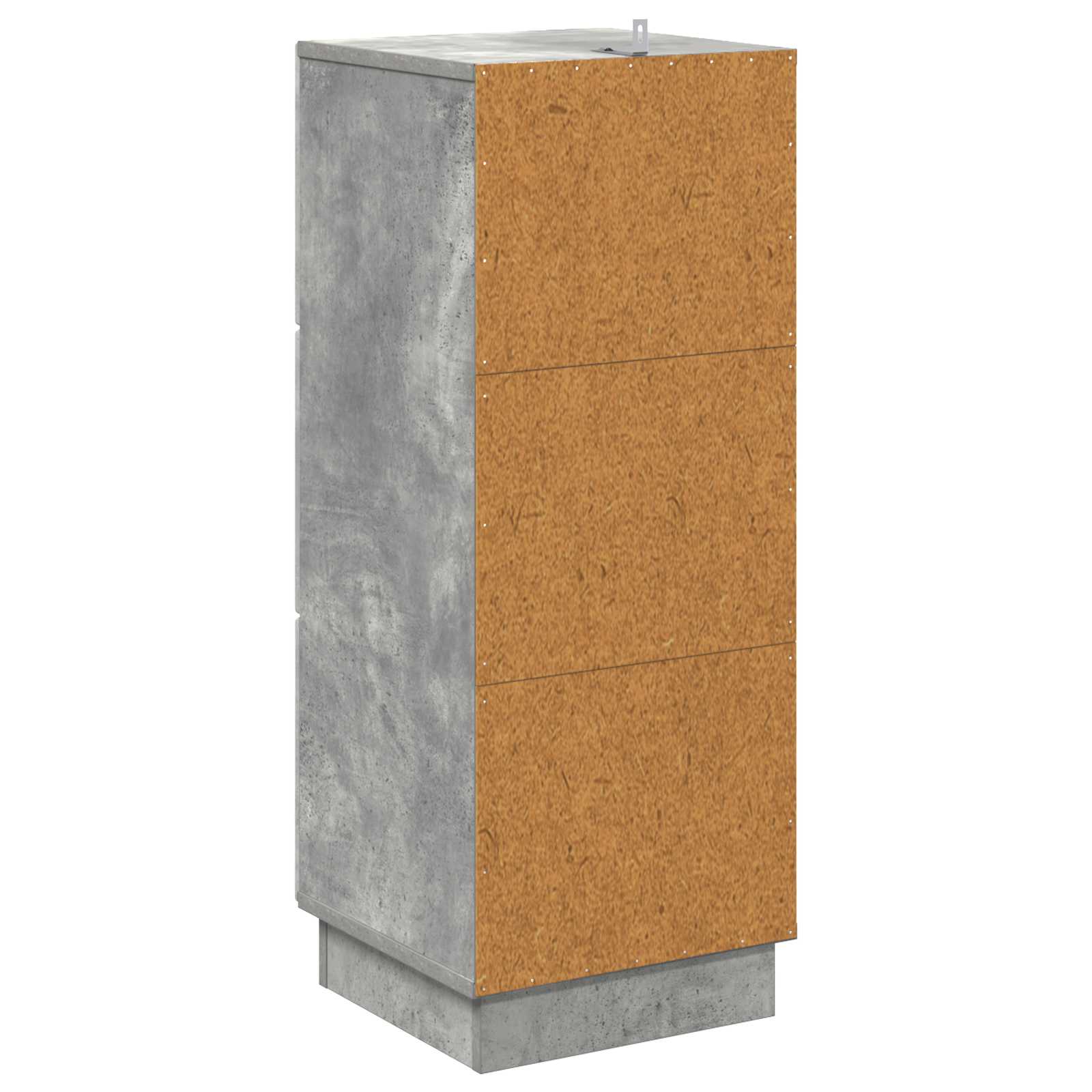 Skuffeskab Betongrå 33 x 34,5 x 87 cm Konstrueret træ