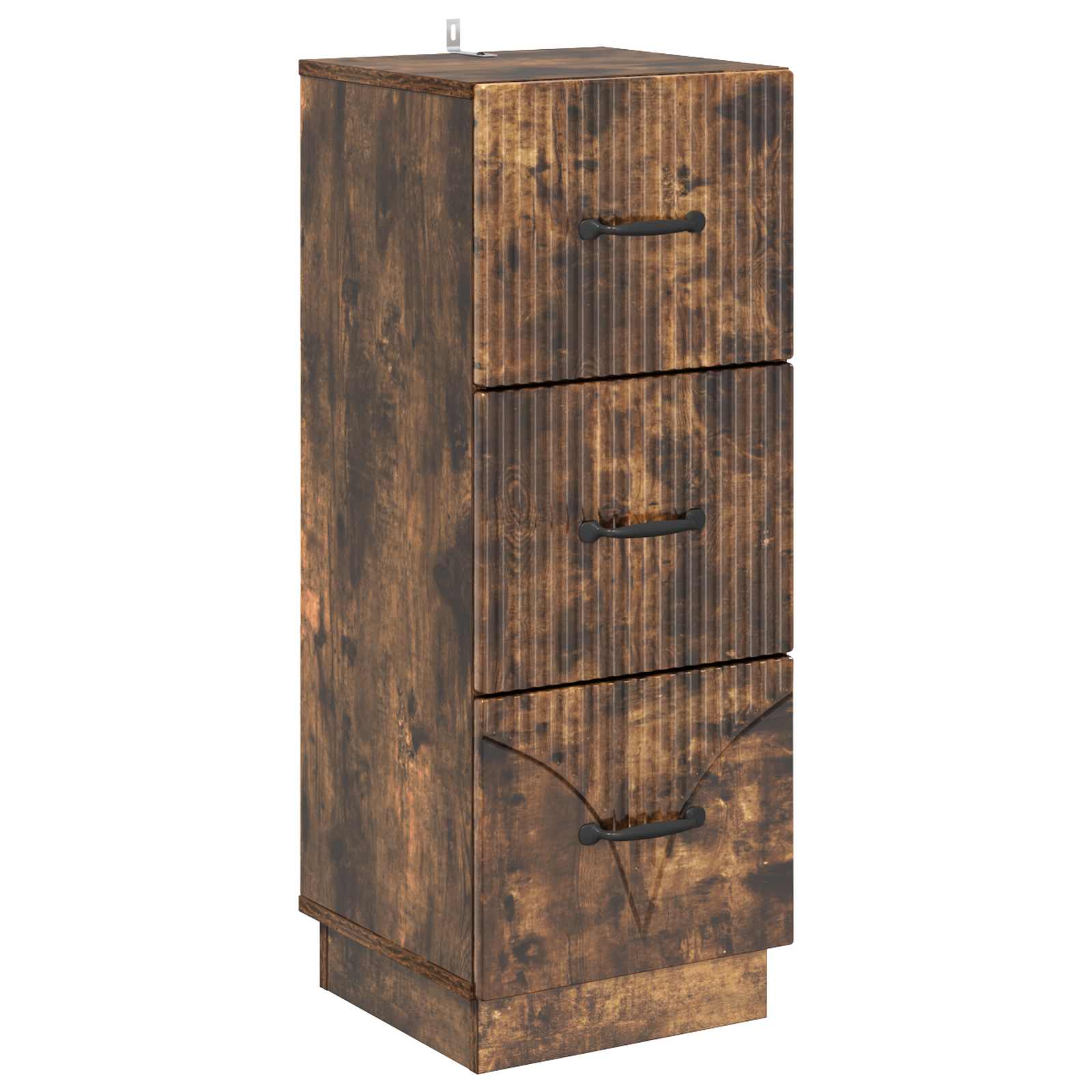 Skuffeskab Røget eg 33 x 34,5 x 87 cm Konstrueret træ