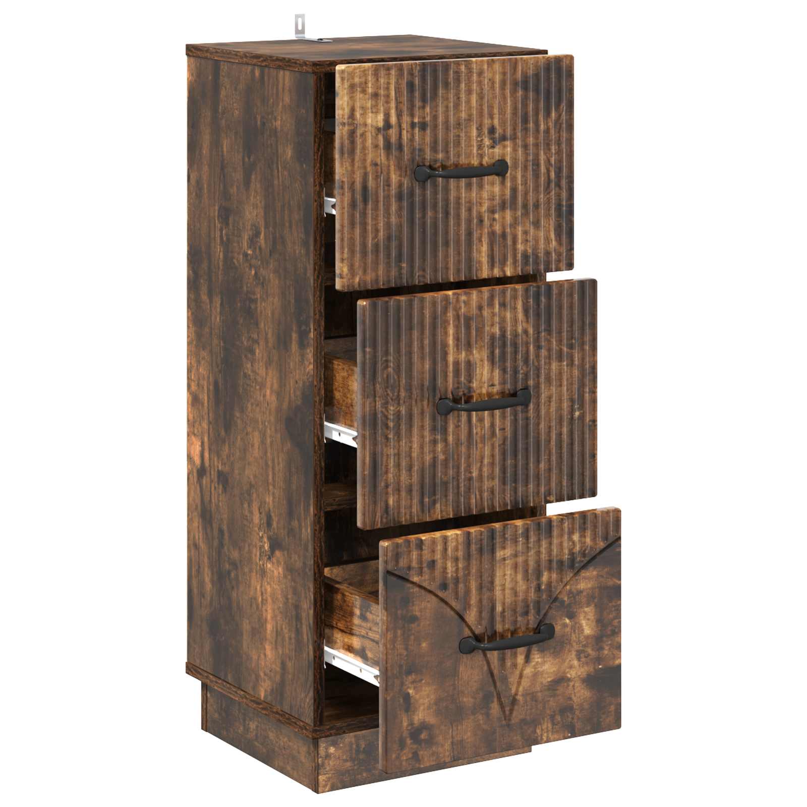 Skuffeskab Røget eg 33 x 34,5 x 87 cm Konstrueret træ