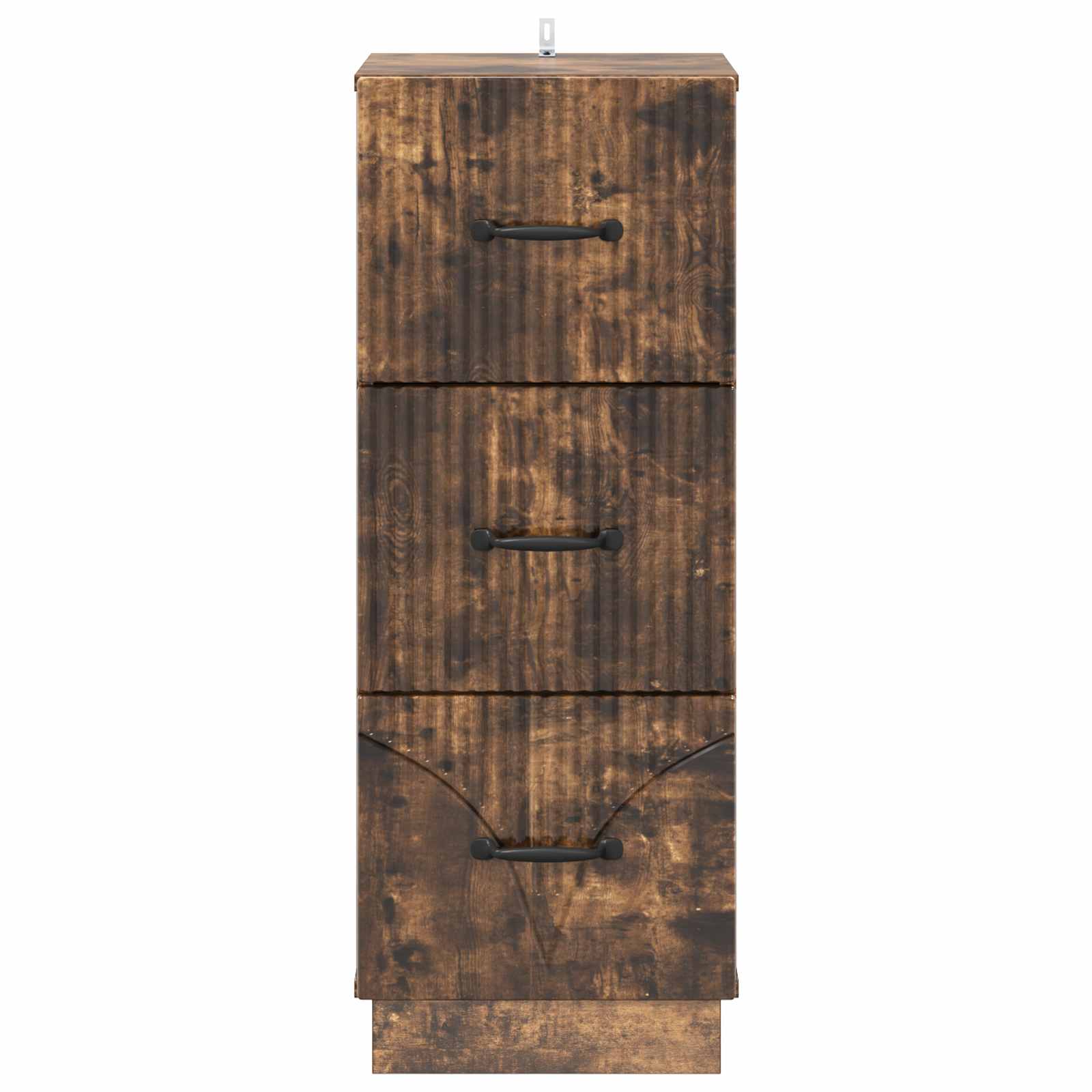 Skuffeskab Røget eg 33 x 34,5 x 87 cm Konstrueret træ