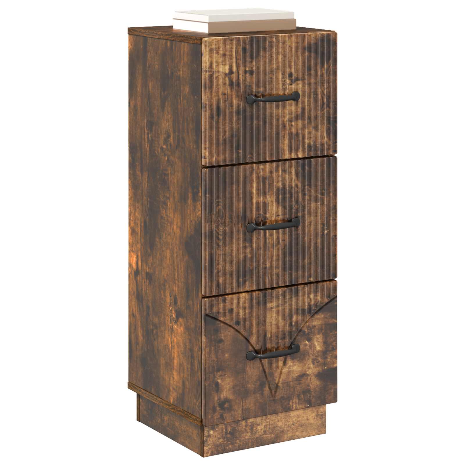 Skuffeskab Røget eg 33 x 34,5 x 87 cm Konstrueret træ