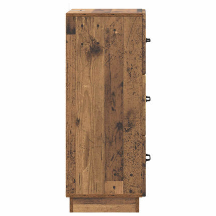 Skuffeskab 33 x 34,5 x 87 cm Konstrueret træ Gammelt træ