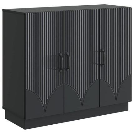 Sideboard Sort 89 x 34,5 x 77 cm Konstrueret træ